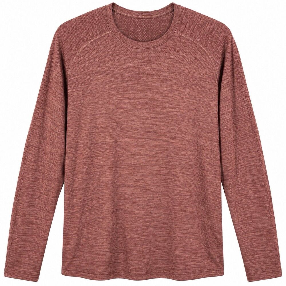 Lululemon Metal Vent Tech Shirt Large Red Heather Long Sleeve Running Athletic